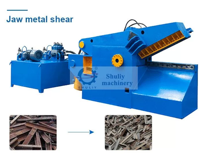 Jaw metal shear machine