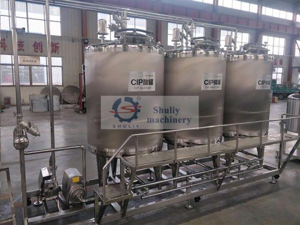 CIP tube machine cleaning system