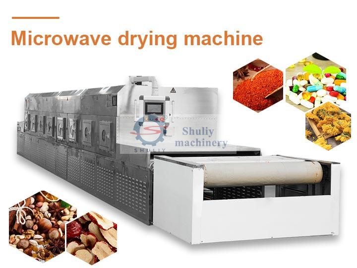 Microwave drying machine