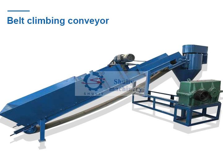 Belt climbing conveyor