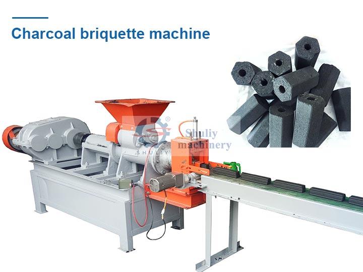 Charcoal briquette machine