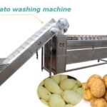continuous potato cleaning machine