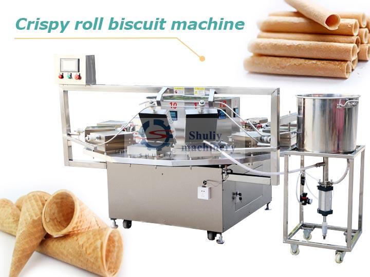 Crispy roll biscuit machine
