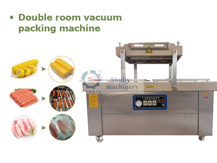 Double room vacuum packing machine