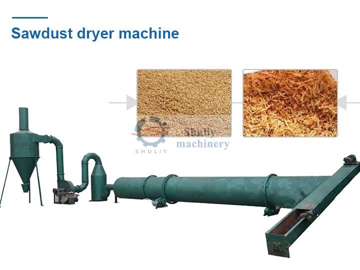 Sawdust dryer machine