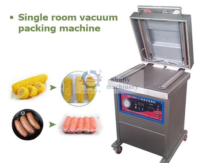 Single room vacuum packing machine