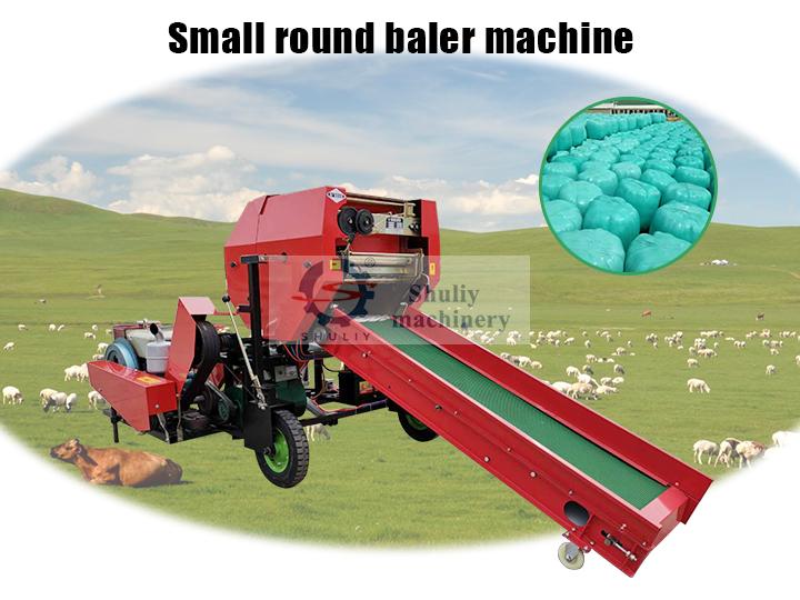 Small round silage baler machine