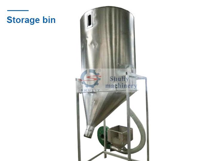 Plastic pellet storage bin