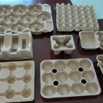various egg trays cartons