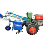 walking tractor with rotary machine