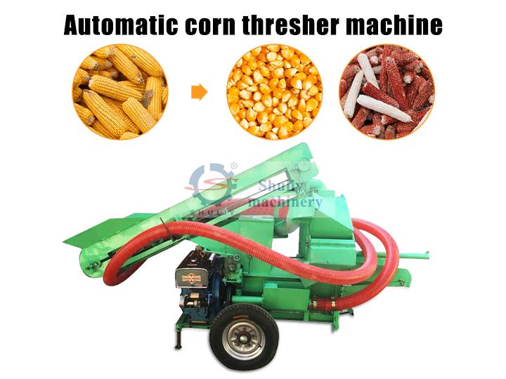 Automatic corn thresher