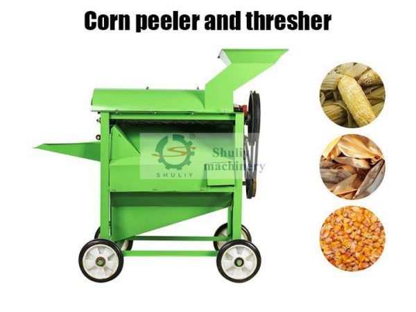 corn peeler and thresher corn peeler and thresher