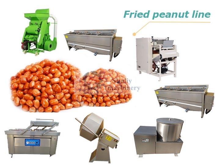 Fried peanut production line