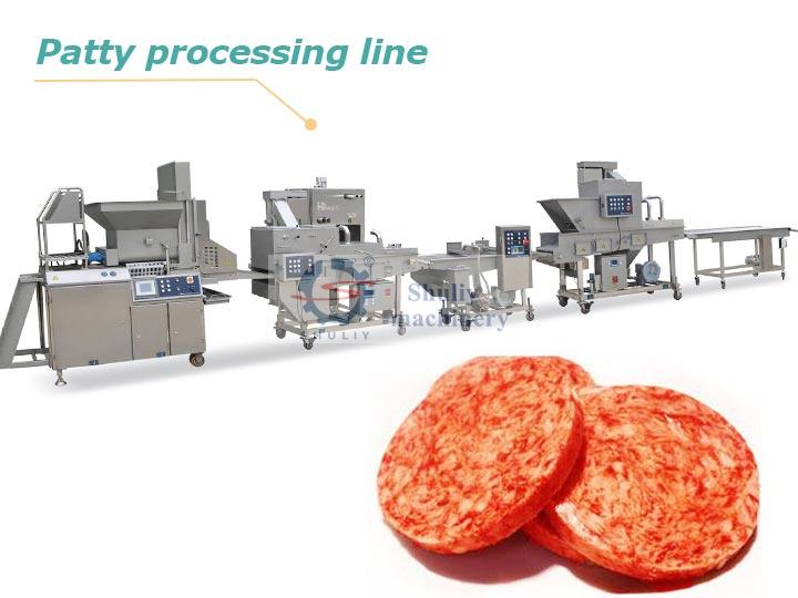 Hamburger patty production line