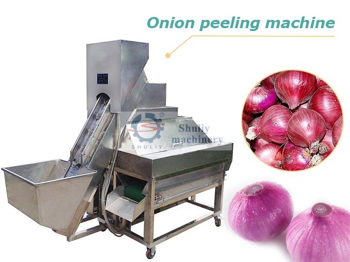 Onion peeling machine