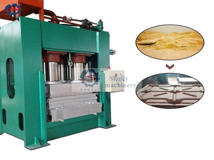 Compressed wood pallet making machine