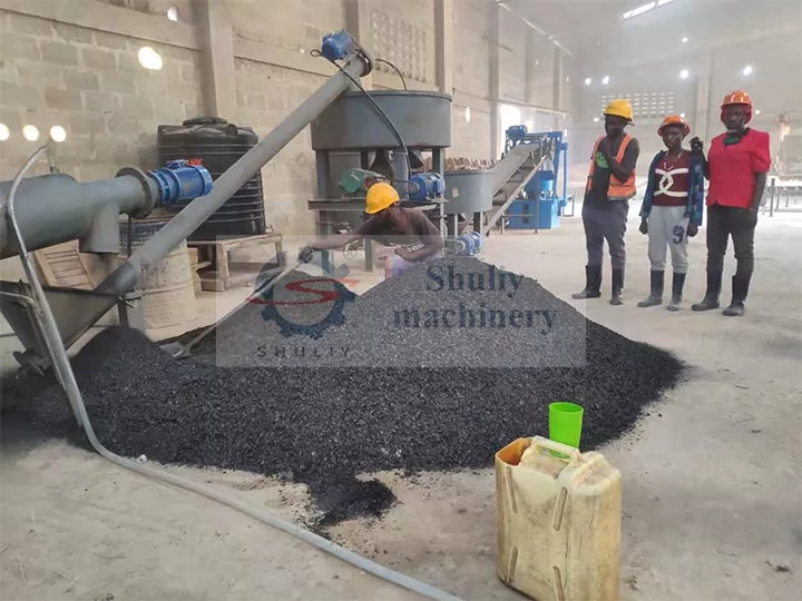 installation of the charcoal production line 