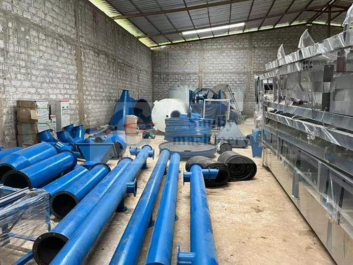 machines included in the charcoal production line