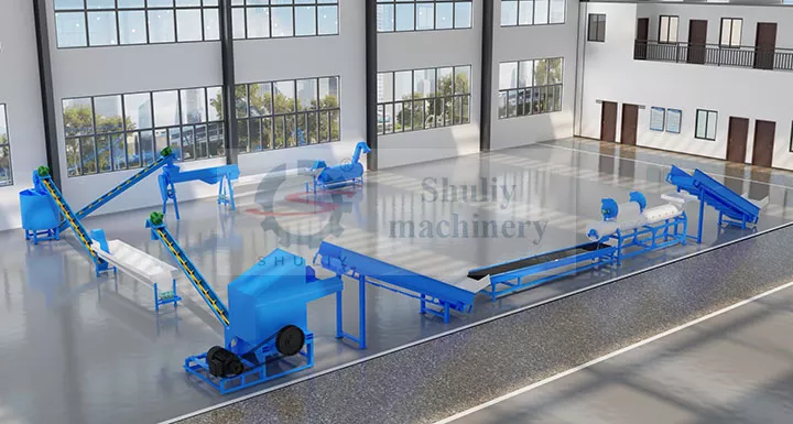 Plastic recycling production line Plastic recycling production line