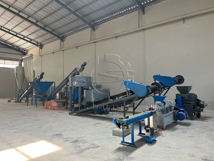 Fábrica de processamento de briquete de carvão