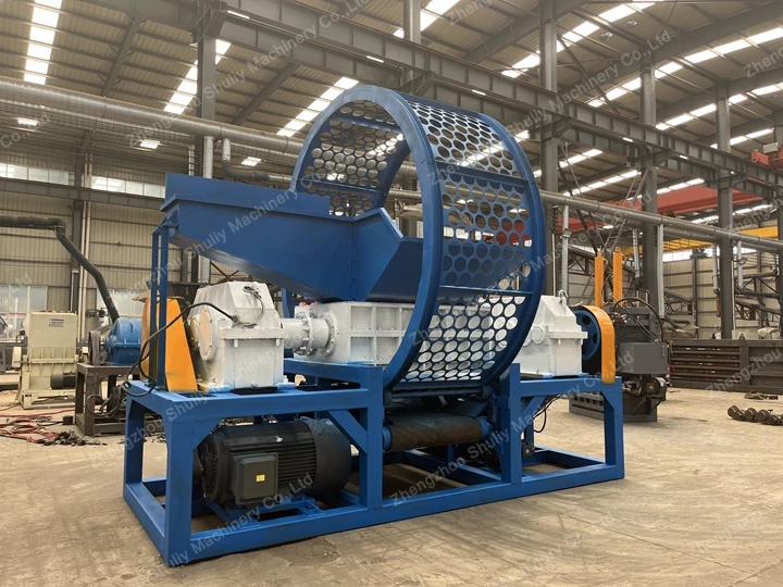 large type rubber tire shreding machine