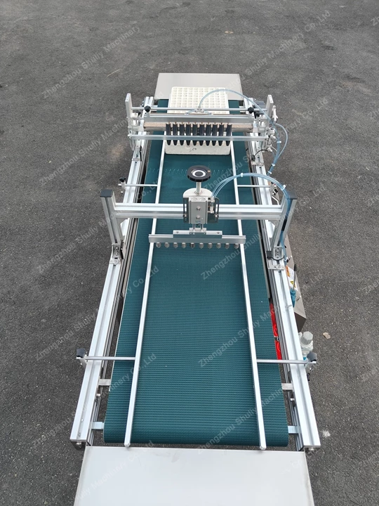 完成したトレイ苗床機