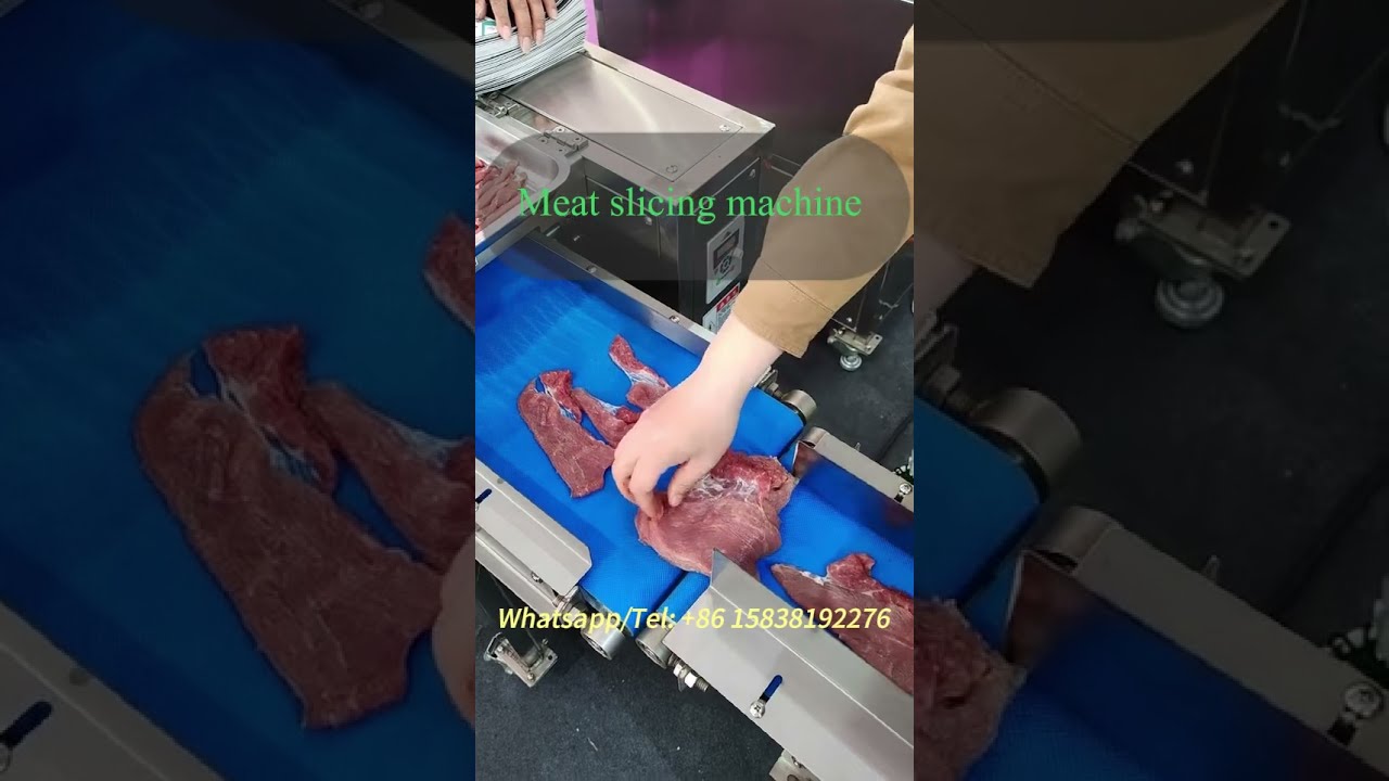 鶏肉、牛肉、豚肉用の500kg/h新鮮肉スライサーマシン