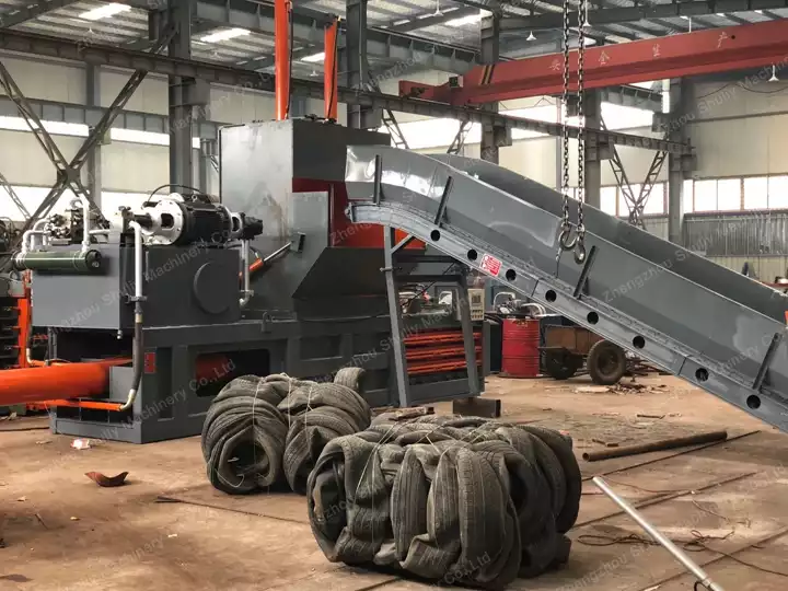 waste tire baling machine