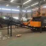 aluminum cans compactor with conveyor