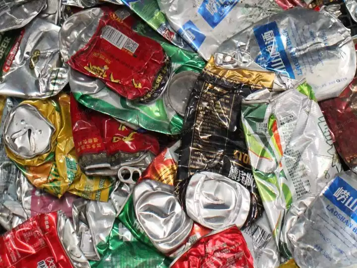 flattened cans